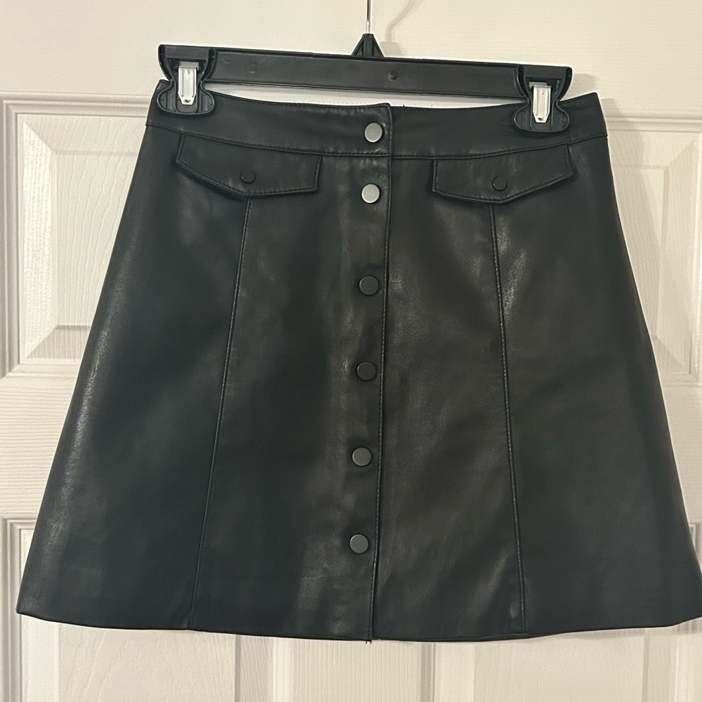 Black Leather Skirt